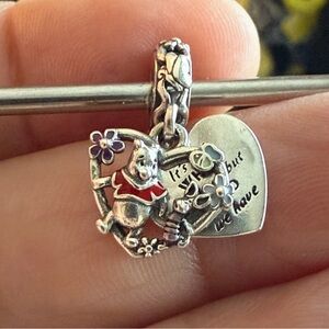 Disney Winnie the Pooh Heart Dangle Charm with Enamel